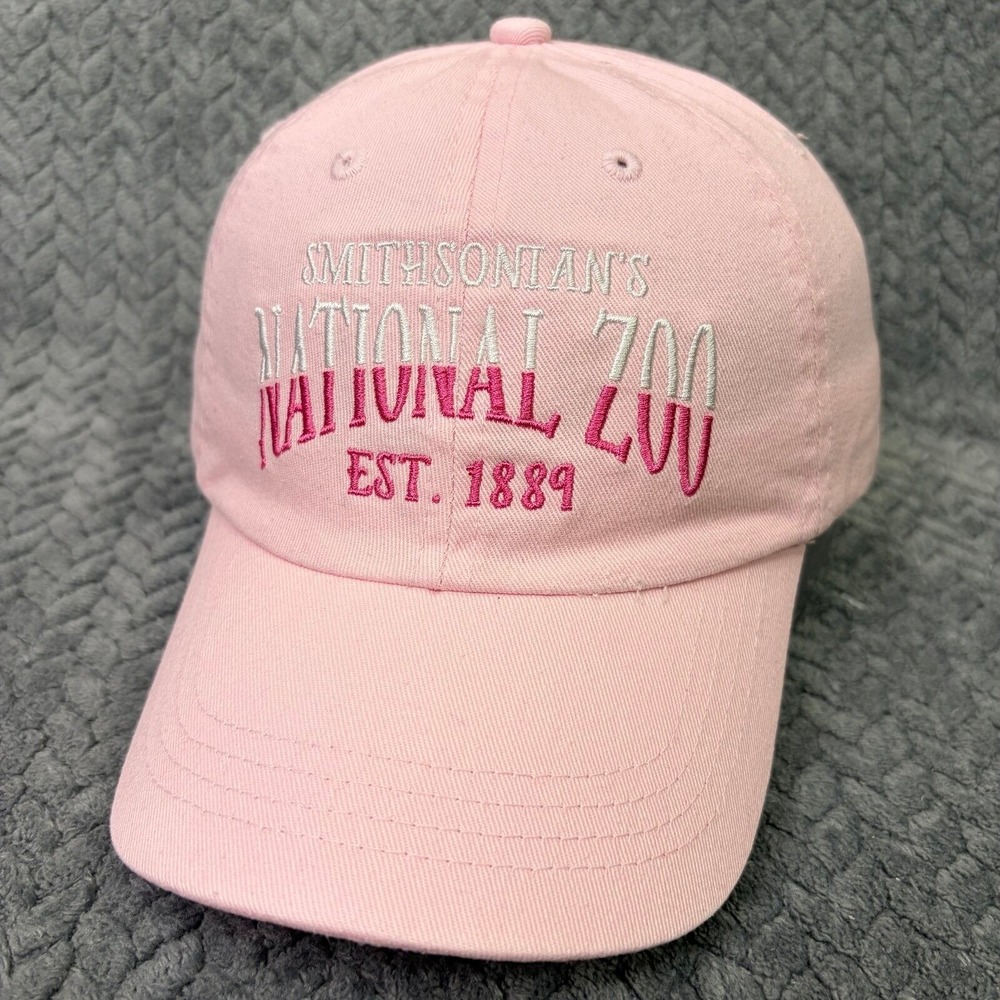 Perrin Smithsonian National Zoo Pink Embroidered Baseball Cap Dad Hat 1278